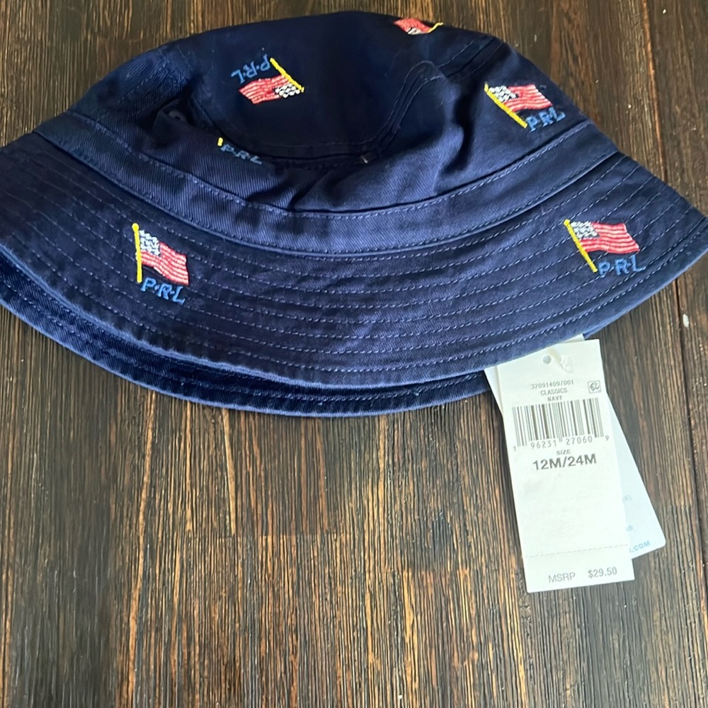 NWT Ralph Lauren American flag bucket hat